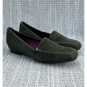 Munro Diedre Suede Loafer Olive Green Women's Size 8 US